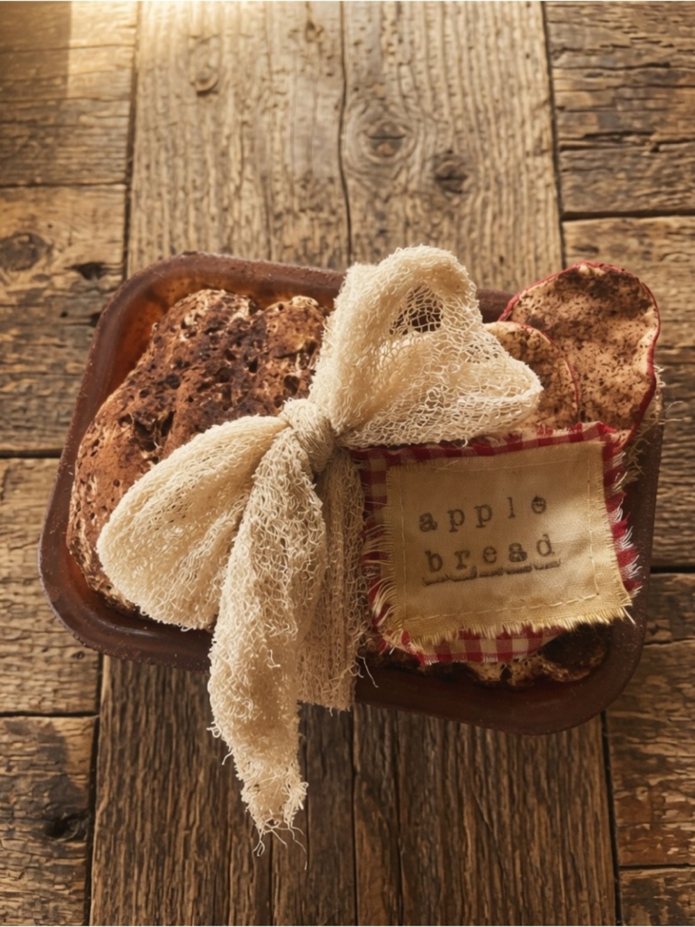 Faux Primitive Apple Bread